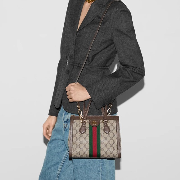 GUCCI Ophidia GG Supreme Monogram Small satchel. - Picture 9 of 9